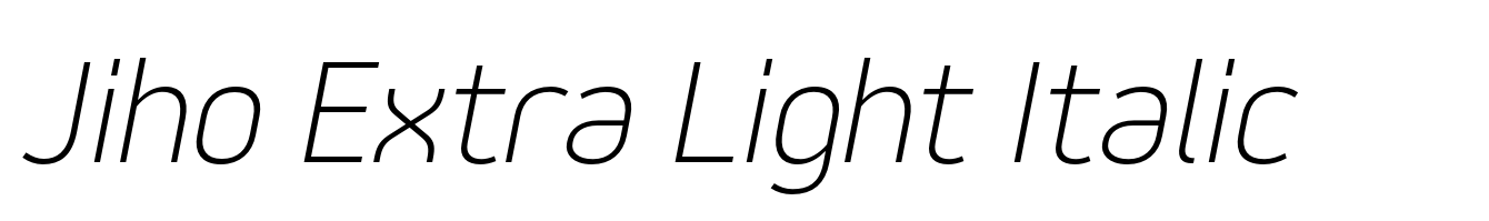 Jiho Extra Light Italic